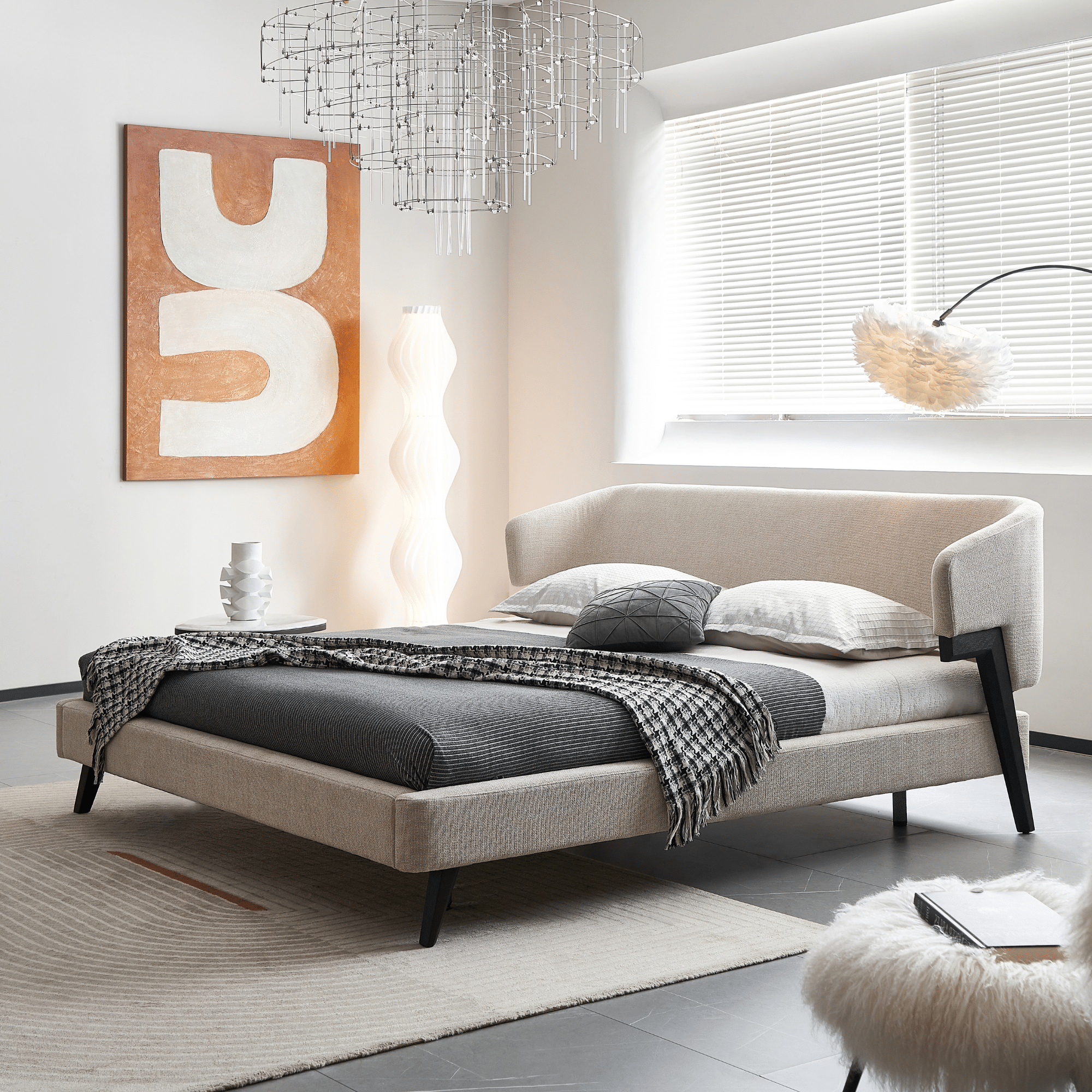 עיצוב מודרני לחדר שינה עם מיטה דגם ELEGANT